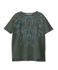 【web予約限定】THE MASH　復刻柄　オーバーサイズTシャツ　ペインティング【9月中旬より順次発送予定】(グリーン-M)