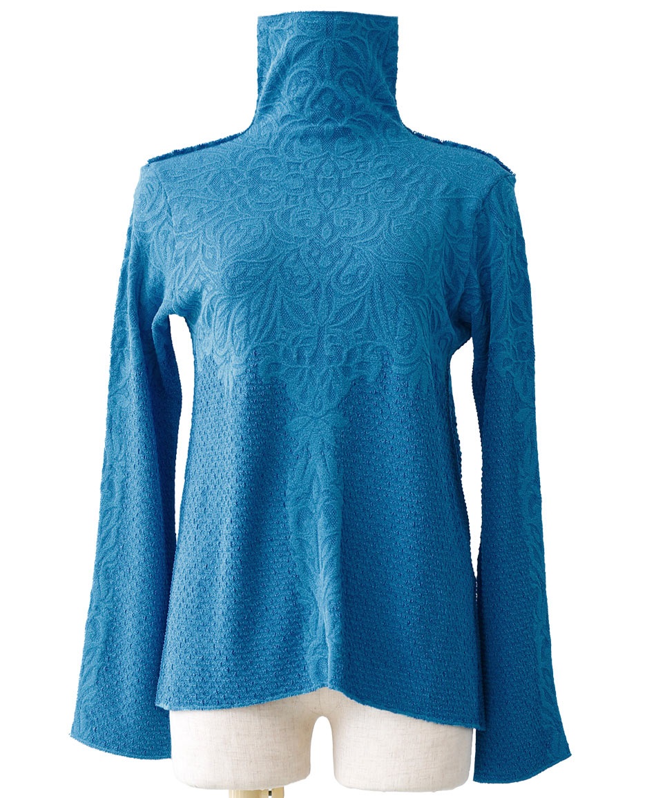 【予約受付中】mash mania　プリモーディアルバルキー　ハイネックプルオーバー　フォレッシア【10月上旬より順次発送予定】(ターコイズブルー-M)