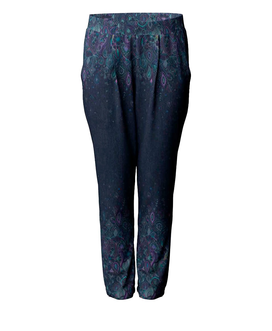 【予約受付中】mash mania　ハイテンション裏起毛ジョガーパンツ　ファンタスティック・ペイズリー【11月下旬より順次発送予定】(ネイビー-M)