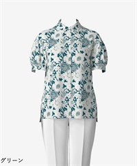 【オーダー】Olive ブラウス Made With Liberty Fabric｜Viscotecs make your brand(グリーン-S)