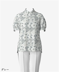 【オーダー】Olive ブラウス Made With Liberty Fabric｜Viscotecs make your brand(グレー-S)