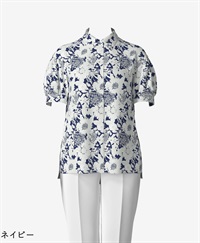 【オーダー】Olive ブラウス Made With Liberty Fabric｜Viscotecs make your brand(ネイビー-S)