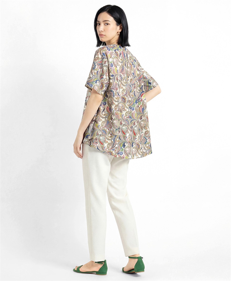 【オーダー】Stella ブラウス Made With Liberty Fabric｜Viscotecs make your brand(ホワイト-S)