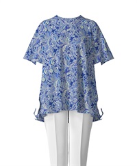 【オーダー】Stella ブラウス Made With Liberty Fabric｜Viscotecs make your brand(ブルー-S)