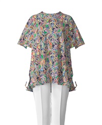 【オーダー】Stella ブラウス Made With Liberty Fabric｜Viscotecs make your brand(ネイビー-S)