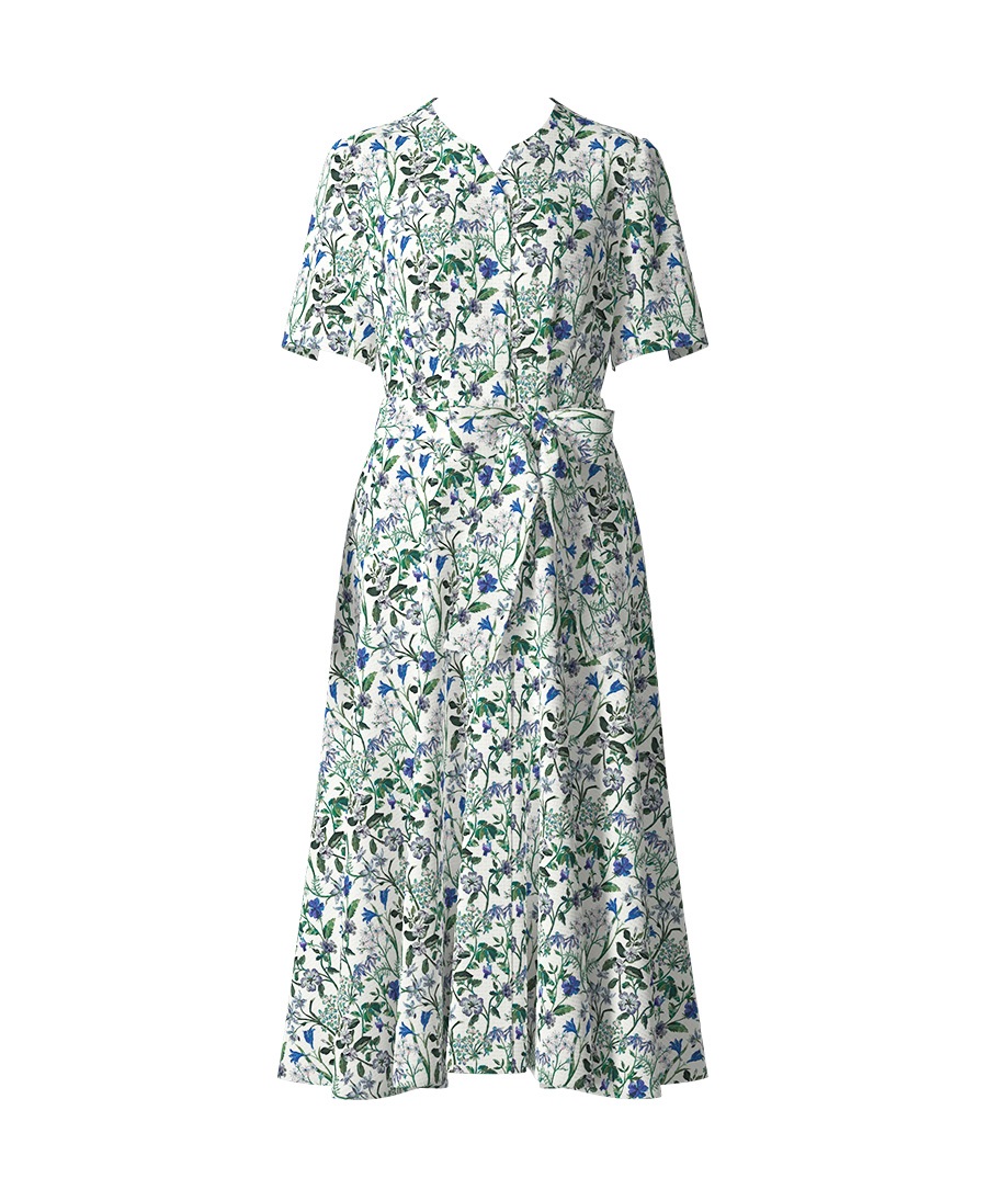 【オーダー】Janis コートドレス Made With Liberty Fabric｜Viscotecs make your brand(ホワイト-S)