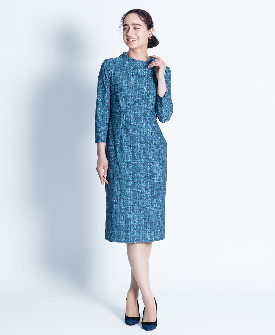 【オーダー】Chroe ワンピース｜Viscotecs make your brand(ブルー-5号)