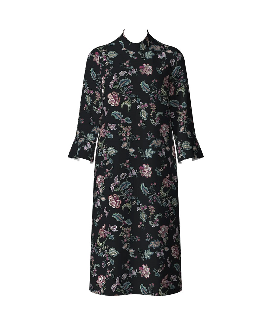 【オーダー】Lily ワンピース｜Viscotecs make your brand(ブラック-5号)