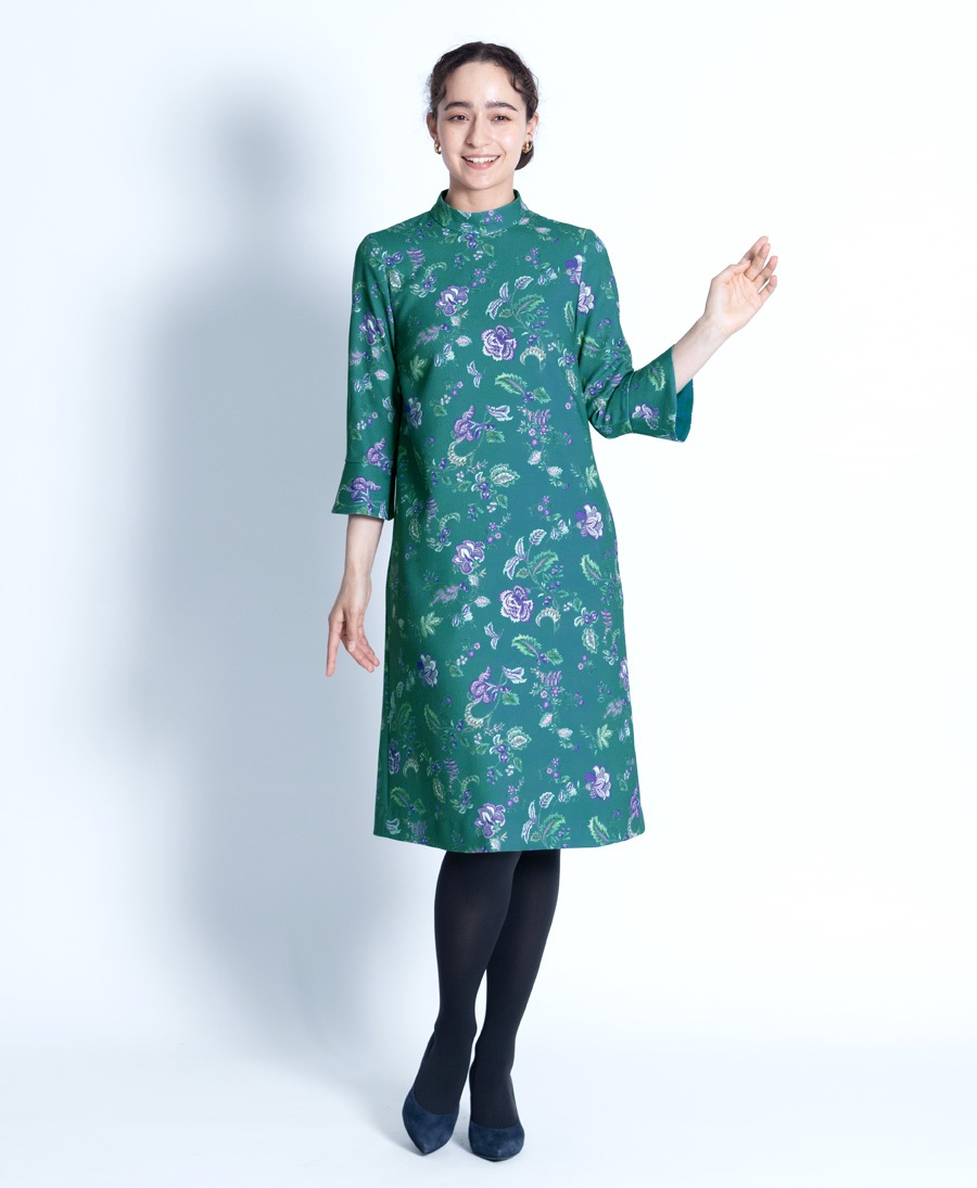 【オーダー】Lily ワンピース｜Viscotecs make your brand(グリーン-5号)