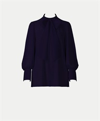 【オーダー】Grace ブラウス（ロングカフス）｜Viscotecs make your brand(パープル-S)