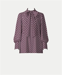 【オーダー】Grace ブラウス（ロングカフス）｜Viscotecs make your brand(レッド-S)