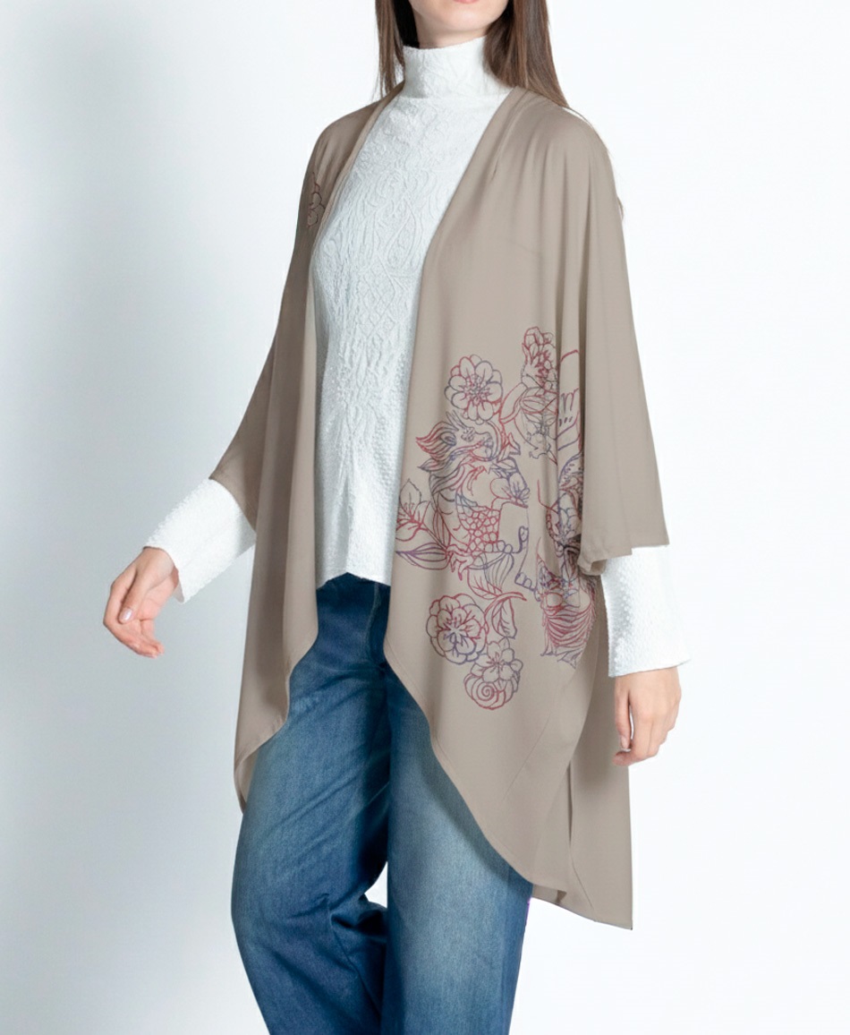 【予約受付中】mash mania　はおり　ジョイフルライン【1月下旬より順次発送予定】(グレー-F)