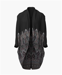 【予約受付中】mash mania　はおり　ペイズリーモザイク【1月下旬より順次発送予定】(ブラック-F)