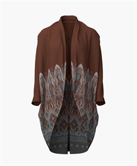 【予約受付中】mash mania　はおり　ペイズリーモザイク【1月下旬より順次発送予定】(ブラウン-F)