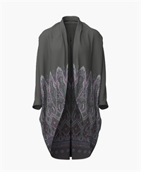 【予約受付中】mash mania　はおり　ペイズリーモザイク【1月下旬より順次発送予定】(チャコール-F)