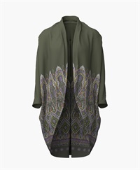 【予約受付中】mash mania　はおり　ペイズリーモザイク【1月下旬より順次発送予定】(カーキ-F)