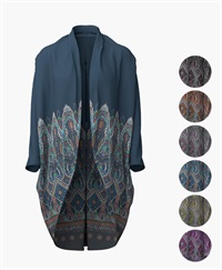 【予約受付中】mash mania　はおり　ペイズリーモザイク【1月下旬より順次発送予定】