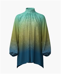 【予約受付中】mash mania　ギャザーフレアーチュニック　シンフォニア【1月下旬より順次発送予定】(ブルー-F)