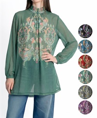 【予約受付中】mash mania　ギャザーフレアーチュニック　リーガルフェザー【1月下旬より順次発送予定】