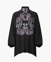 mash mania　ギャザーフレアーチュニック　リーガルフェザー(ブラック-F)