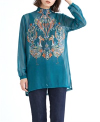 mash mania　ギャザーフレアーチュニック　リーガルフェザー