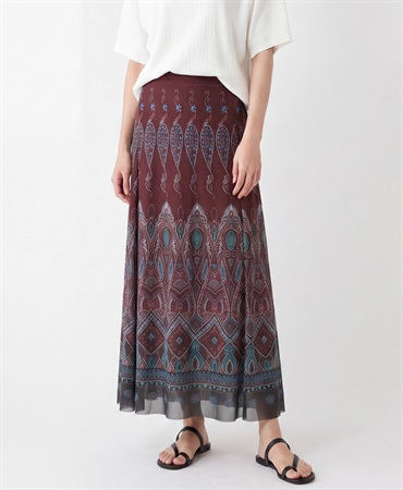 mash mania　リバーシブルスカート　ペイズリーモザイク