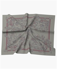 【予約受付中】mash mania　スカーフ　ジョイフルライン【1月下旬より順次発送予定】(グレー-F)