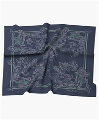 【予約受付中】mash mania　スカーフ　ジョイフルライン【1月下旬より順次発送予定】(ネイビー-F)