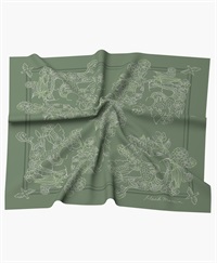 【予約受付中】mash mania　スカーフ　ジョイフルライン【1月下旬より順次発送予定】(カーキ-F)