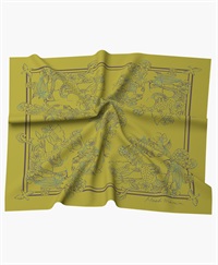 【予約受付中】mash mania　スカーフ　ジョイフルライン【1月下旬より順次発送予定】(イエローグリーン-F)