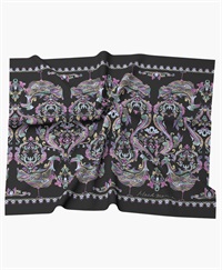 【予約受付中】mash mania　スカーフ　リーガルフェザー【1月下旬より順次発送予定】(ブラック-F)