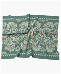 【予約受付中】mash mania　スカーフ　リーガルフェザー【1月下旬より順次発送予定】(グリーン-F)