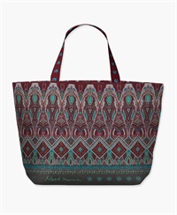 【予約受付中】mash mania　トートバッグ　ペイズリーモザイク【1月下旬より順次発送予定】(ブラウン-F)