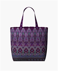 【予約受付中】mash mania　トートバッグ　ペイズリーモザイク【1月下旬より順次発送予定】(パープル-F)
