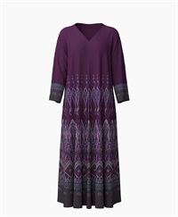 【予約受付中】mash mania　8分袖リバーシブルワンピース　ペイズリーモザイク【1月下旬より順次発送予定】(パープル-F)