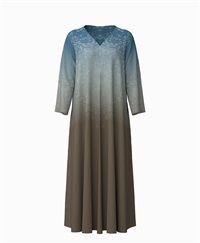 【予約受付中】mash mania　8分袖リバーシブルワンピース　シンフォニア【1月下旬より順次発送予定】(ブラウン-F)