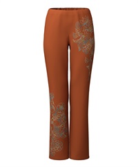 【予約受付中】mash mania　セミフレアーパンツ　ジョイフルライン【1月下旬より順次発送予定】(オレンジ-M)