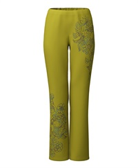 【予約受付中】mash mania　セミフレアーパンツ　ジョイフルライン【1月下旬より順次発送予定】(イエローグリーン-M)