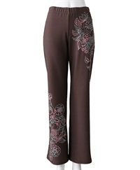 【予約受付中】mash mania　セミフレアーパンツ　ジョイフルライン【1月下旬より順次発送予定】(チョコブラウン-M)