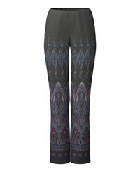 【予約受付中】mash mania　セミフレアーパンツ　ペイズリーモザイク【1月下旬より順次発送予定】(チャコール-M)