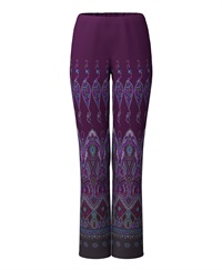 【予約受付中】mash mania　セミフレアーパンツ　ペイズリーモザイク【1月下旬より順次発送予定】(パープル-M)