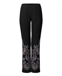 【予約受付中】mash mania　セミフレアーパンツ　リーガルフェザー【1月下旬より順次発送予定】(ブラック-M)