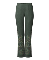 【予約受付中】mash mania　セミフレアーパンツ　リーガルフェザー【1月下旬より順次発送予定】(モスグリーン-M)