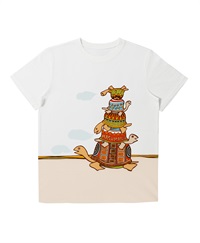 【予約受付中】THE MASH復刻柄　半袖Tシャツ（ユニセックス）カメ【2月末より順次発送予定】(ホワイト-S)