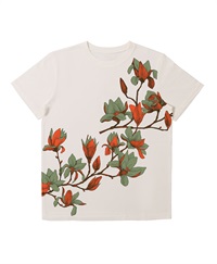 【予約受付中】THE MASH復刻柄　半袖Tシャツ（ユニセックス）モクレン【2月末より順次発送予定】(オフホワイト-S)