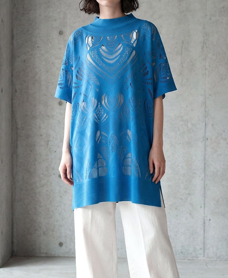 【限定復刻】mash mania　プリモーディアル　ビッグチュニック　ホールド(ターキス-F)