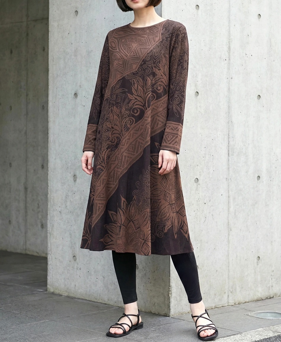 【限定復刻】mash mania　プリモーディアル　ワンピース　フォールスプラウツ(ブラウン-F)