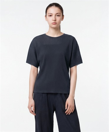 PRIMORDIAL　ドルマン半袖トップス(ネイビー-F)