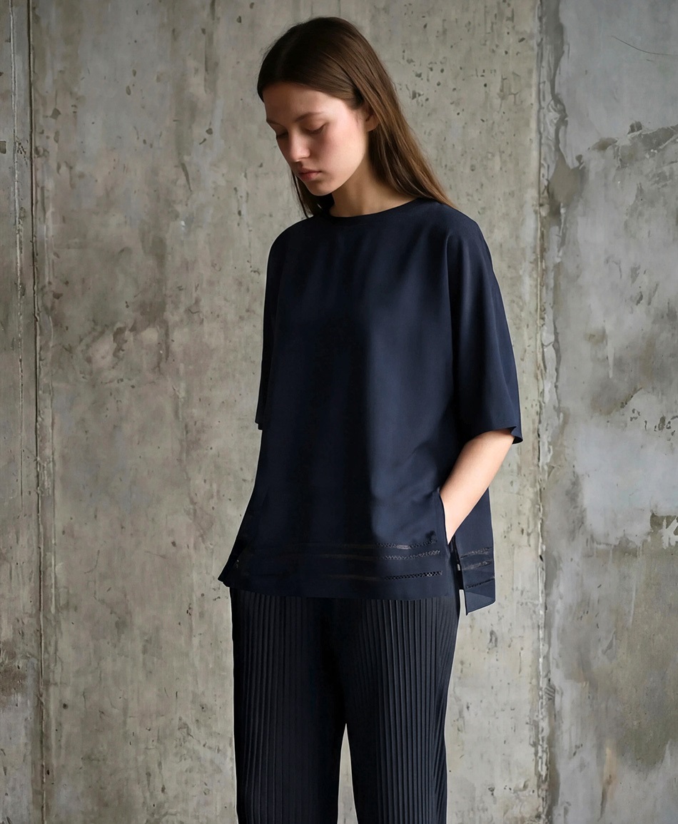 PRIMORDIAL　ドルマンオーバーサイズトップス(ネイビー-F)