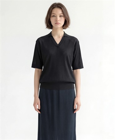 【4/30より順次発送予定】PRIMORDIAL　ポロシャツ(ブラック-M)